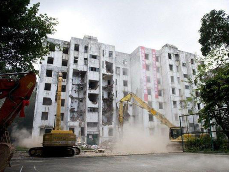 使用海沙的建筑物，墻體受損嚴(yán)重